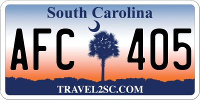 SC license plate AFC405