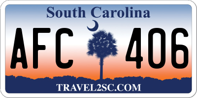 SC license plate AFC406
