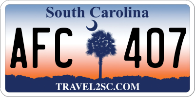 SC license plate AFC407