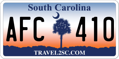 SC license plate AFC410