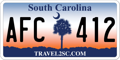 SC license plate AFC412