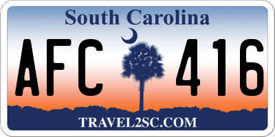 SC license plate AFC416