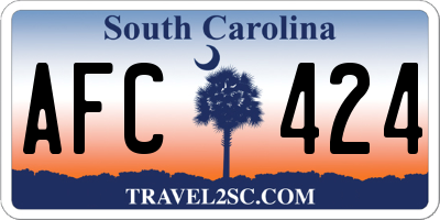 SC license plate AFC424