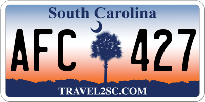 SC license plate AFC427