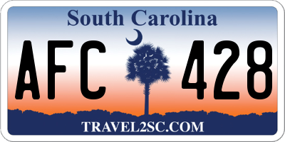 SC license plate AFC428