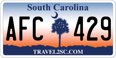 SC license plate AFC429
