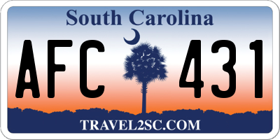 SC license plate AFC431