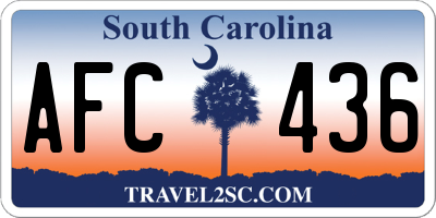 SC license plate AFC436