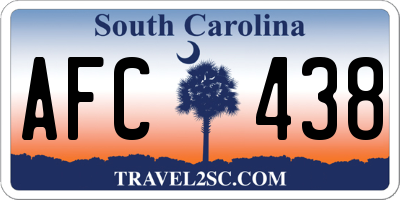 SC license plate AFC438