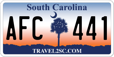 SC license plate AFC441