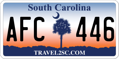 SC license plate AFC446