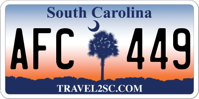 SC license plate AFC449