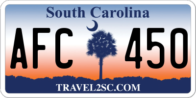 SC license plate AFC450