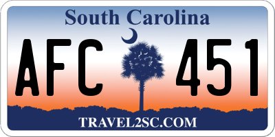 SC license plate AFC451