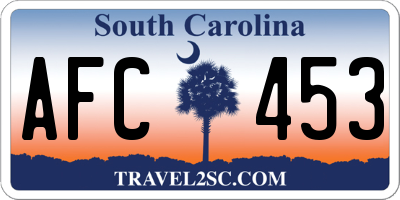 SC license plate AFC453