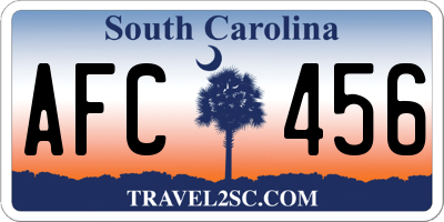 SC license plate AFC456
