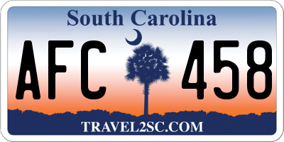 SC license plate AFC458