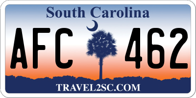 SC license plate AFC462