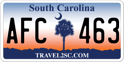 SC license plate AFC463