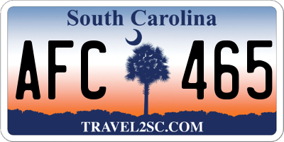SC license plate AFC465