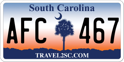 SC license plate AFC467