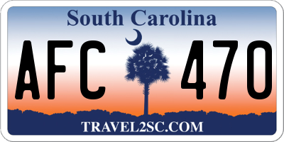 SC license plate AFC470