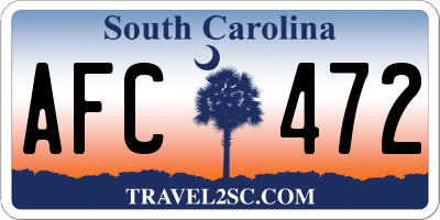 SC license plate AFC472