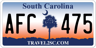 SC license plate AFC475