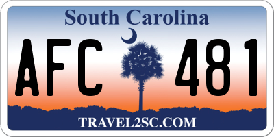 SC license plate AFC481