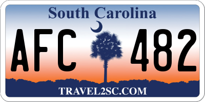SC license plate AFC482