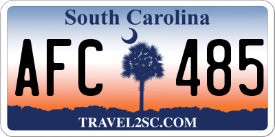 SC license plate AFC485