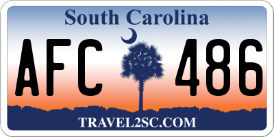 SC license plate AFC486