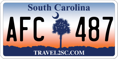 SC license plate AFC487