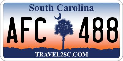 SC license plate AFC488