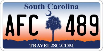 SC license plate AFC489