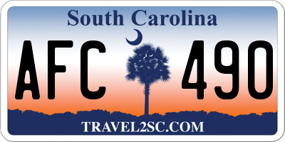 SC license plate AFC490