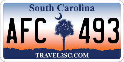SC license plate AFC493