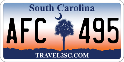 SC license plate AFC495