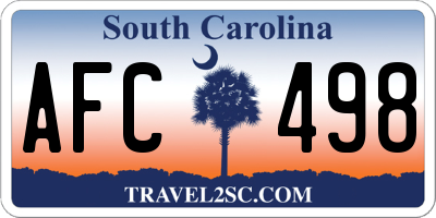 SC license plate AFC498