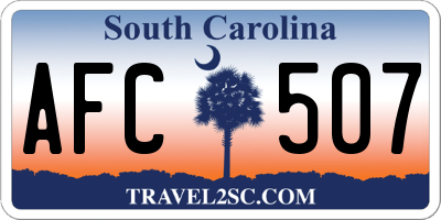 SC license plate AFC507