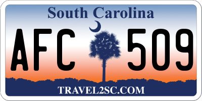 SC license plate AFC509