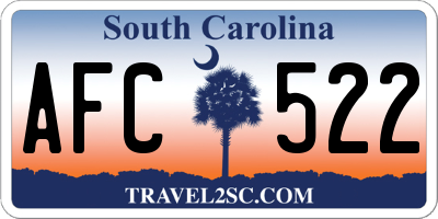 SC license plate AFC522
