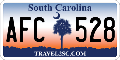 SC license plate AFC528
