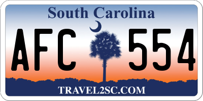 SC license plate AFC554