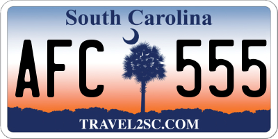 SC license plate AFC555