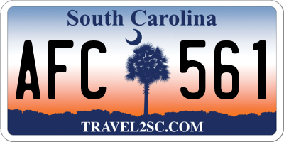 SC license plate AFC561