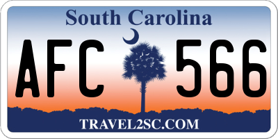 SC license plate AFC566
