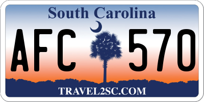 SC license plate AFC570