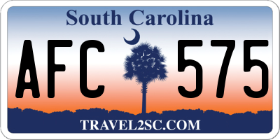 SC license plate AFC575