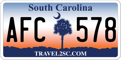 SC license plate AFC578